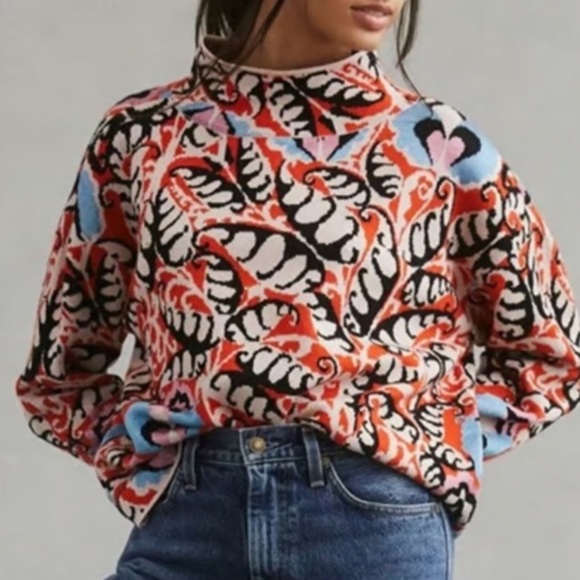 Maeve Sweaters - Maeve Multicolor Abstract Sweater